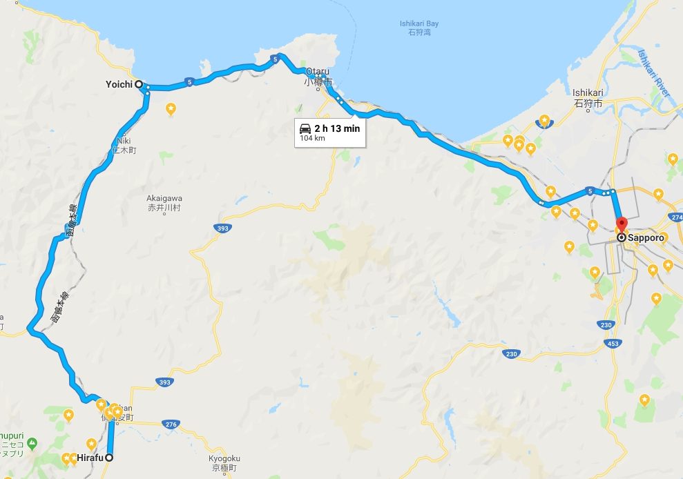 札幌 - 二世古 map